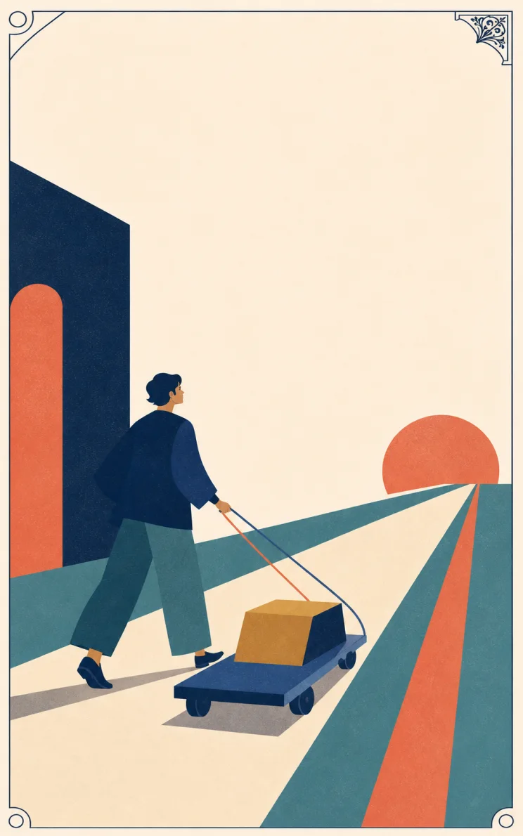 Modern symbolic illustration for The Chariot