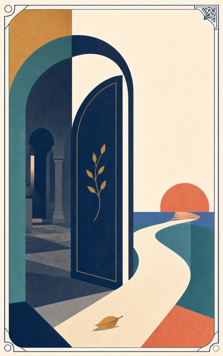 Modern symbolic illustration for Death