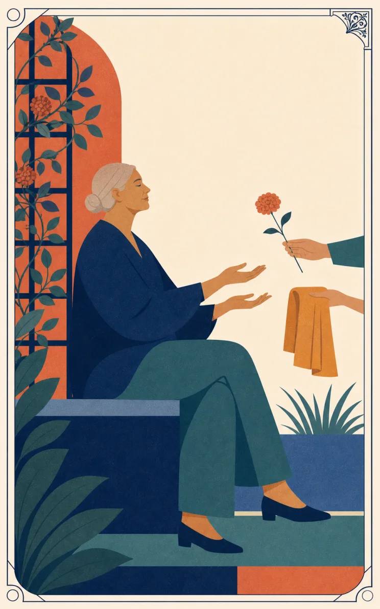 Modern symbolic illustration for The Empress