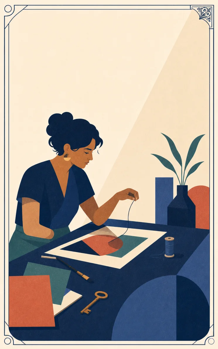 Modern symbolic illustration for The Magician