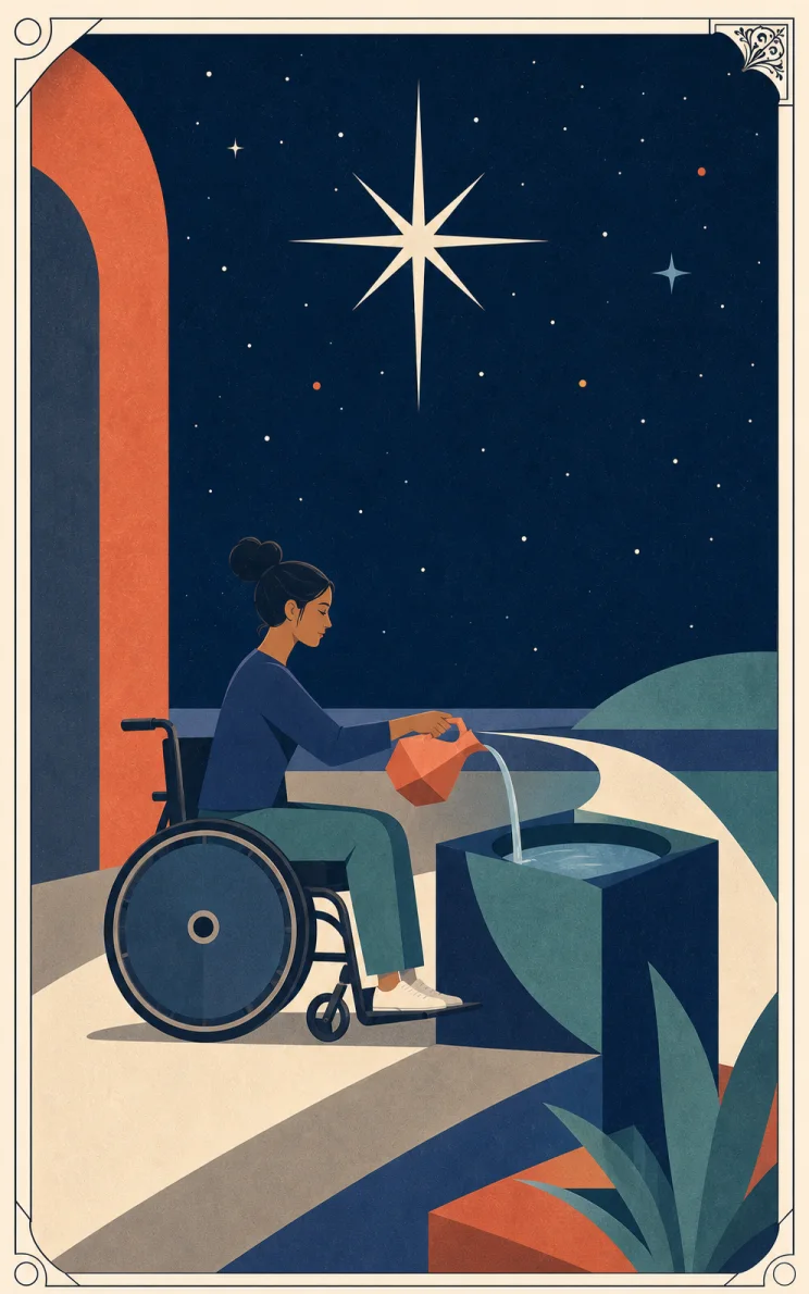 Modern symbolic illustration for The Star