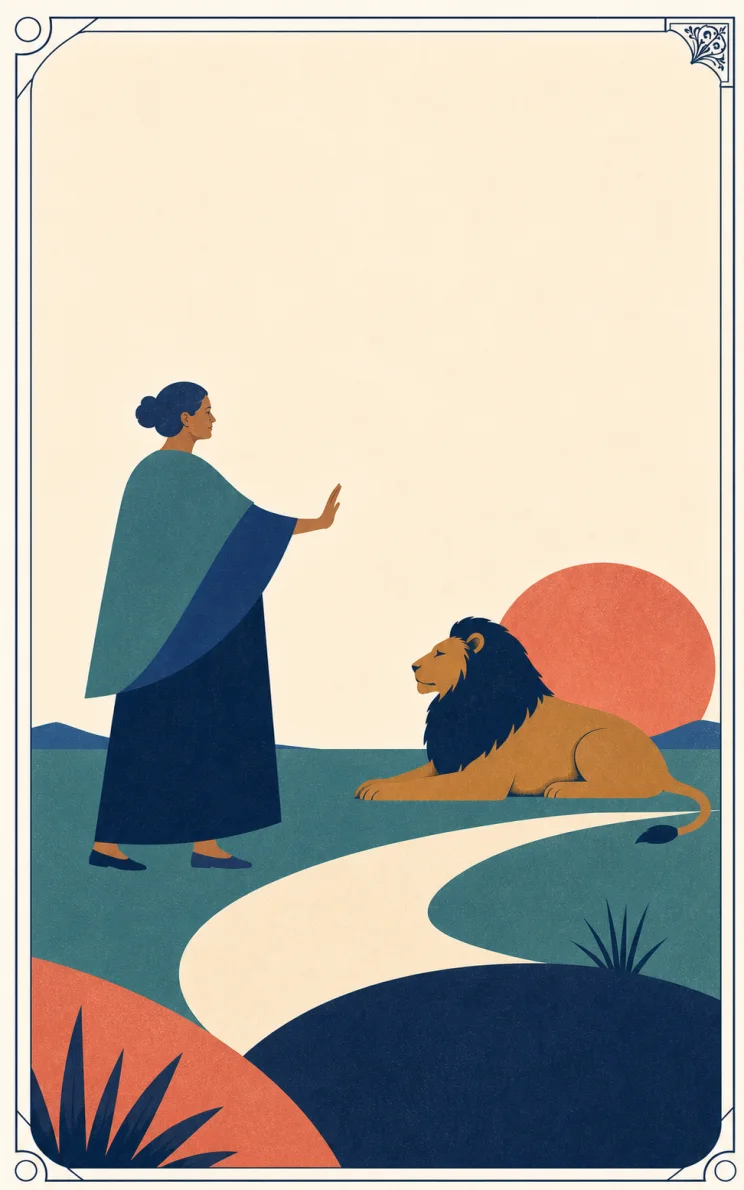Modern symbolic illustration for Strength