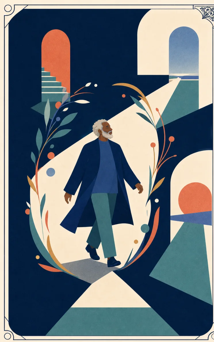 Modern symbolic illustration for The World